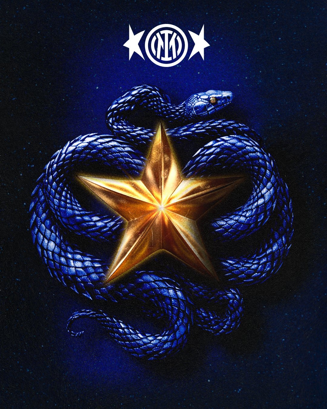 ⭐⭐第二颗星诞生！国米官方海报：蛇精灵环绕第2颗星